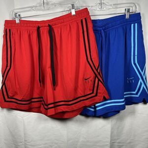 Nike Fly Basketball Shorts womens size XL lot of 2 blue red casual lightweight